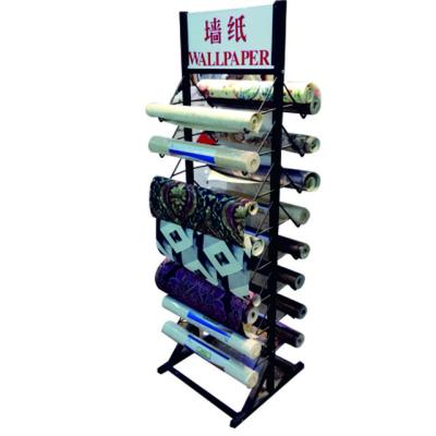 China Exhibition Ceramic Tiles And Ceramic Slab Custom Store Stickers Wallpaper Aluminum Portable Display Rack for sale