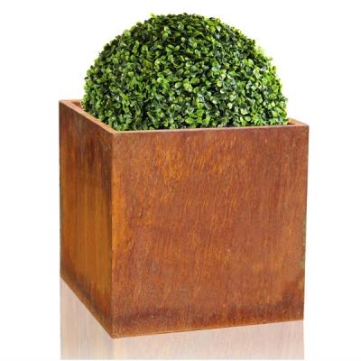 China CLASSIC Hydraulic Square Large Ladder Potential Custom Corten Steel Outdoor Planter Box Pot for sale