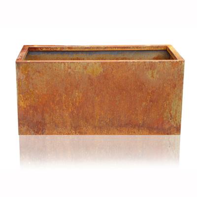 China CLASSIC plant flower pot of laser cut corten steel facades Flower Planter Pot for sale