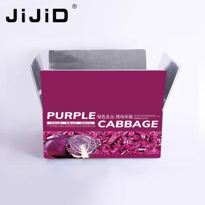 China JiJiD Logo Insulation Box Vegetable Packing Recyclable Custom Delivery Box Takeout Shipping Carton For Cabbage for sale