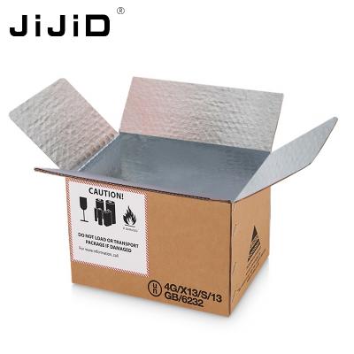 China JiJiD Recyclable Sample Insulation Food Available Corrugated Lunch Insulated Cardboard Cooler Shipping Box For Shipping for sale