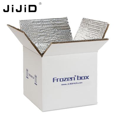 China JiJiD Recyclable Wholesale Custom Thermal Insulated Box Insulation Meat Frozen Food Box Frozen Hot Fresh Cold Cardboard for sale