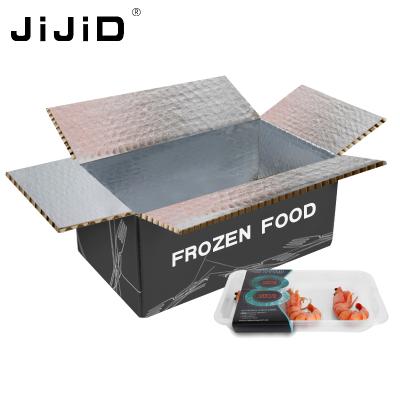 China Recyclable Plastic Frozen Fish Corflute Crate Shipping Container Seafood Honeycomb JiJiD Packing Boxes Storage Box Logistics for sale