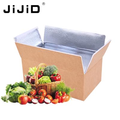 China Recycled Materials JiJiD Custom Printing Insulation Corrugated Box Insulated Thermal Cardboard Shipping Box For Cake Box for sale