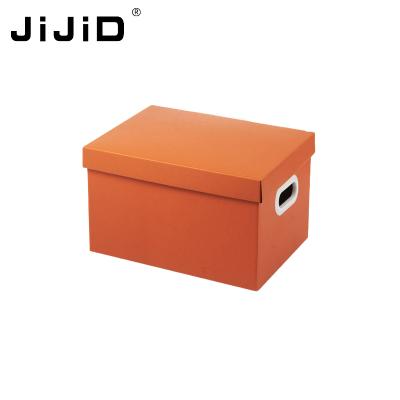 China JiJiD Recyclable Paper Storage Box Records Archival Filling Single Wall Box With Tie Cover Packing Box for sale