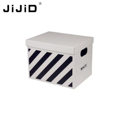 China JiJiD Recyclable Paper Storage Box Records Archival Filling Single Wall Box With Cover Packing Box for sale