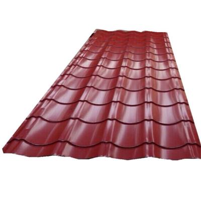 China Roof Roof Material 20 Gauge Coated Color Corrugated Steel Sheet for sale