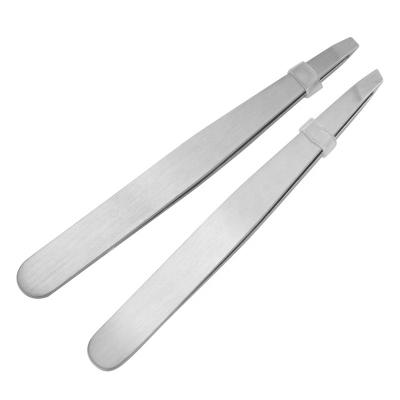 China Eyebrow Amazon Sells Straight Mouth Stainless Steel Eyebrow Tweezers for sale