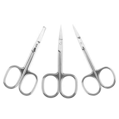 China Double Scissors 3Cr13 Stainless Steel Eyebrow Clippers Right Hand Eyelid Clippers With Stainless Steel Handle for sale