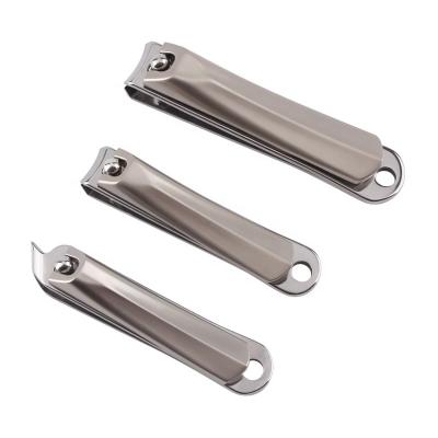 China Zinc Alloy 2Cr13 Finger Tip Curved Bevel 3 Piece Nail Clippers With Non-slip Stainless Steel Grip for sale