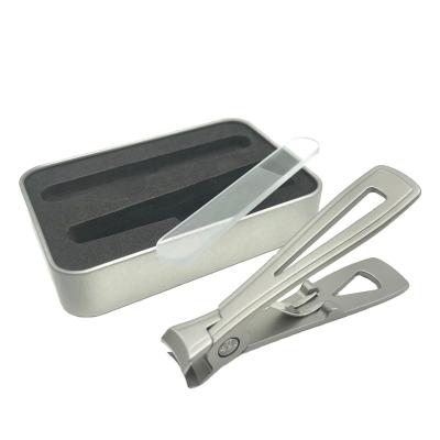 China New Clippers Nano Finger Nail Glass Folder Nail Clippers Set With Iron Box Packing for sale