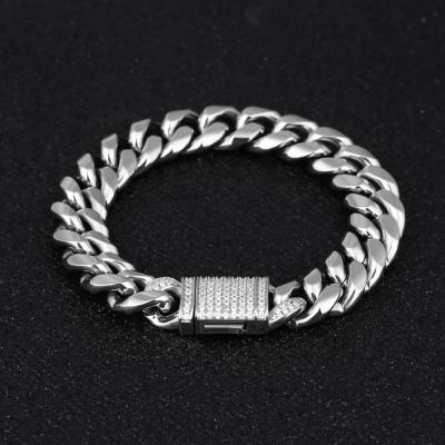 China Wholesale Hiphop Mens Stainless Steel Bracelets Designs Italy Luxury Steel Bracelets for sale