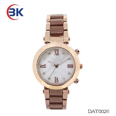 China Factory Custom Chronograph Rose Gold Watch Women Brand Watch China Watch with Triple Crown jam tangan for sale