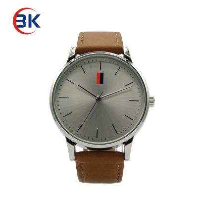 China Chronograph sunburst quartz watches fashion western watches leather men OEM dropship for sale