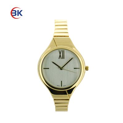 China Ultra Thin Automatic Chain Gold Metal Date Ladies Watch Brandless Unmarked Handsome 3atm Water Resistant for sale