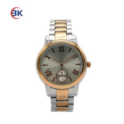 China Chronograph Fashion Gold Stainless Steel Case Volume Watches Custom Logo for sale