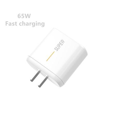 China Wholesale Time Saving Charger QC3.0 EU USA Charger PD 65W Backup Phone Single Left Fully Compatible Fast Charging Portable Custom Charger for sale