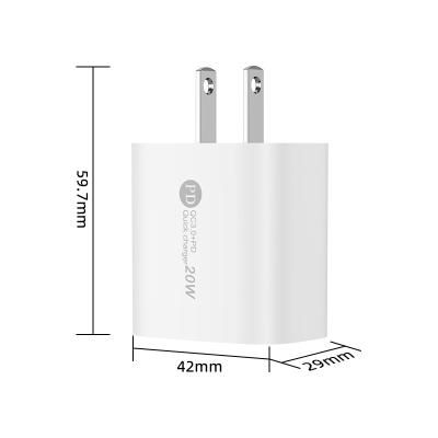 China Save Time USB 20W Charger QC3.0 Palladium Mobile Phone Charger Factory Travel Adapter Fast With Dual USB Ports for sale