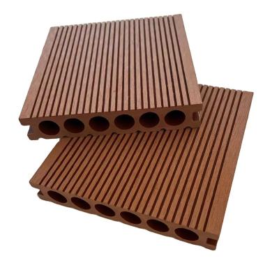 China Factory Supply Moisture Proof Round Hole Cavity Flooring Exterior Engineered Decking Flooring Exterior Round Hole Flooring for sale