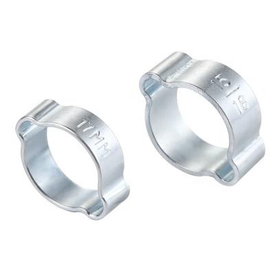 China Galvanized Pipe Clamp Carbon Steel Double Ears Pipe Clamp for sale