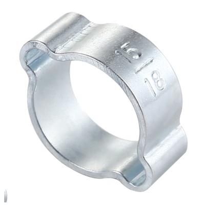 China Pipe Clamp Galvanized Steel Double Ears Hose Clip Pipe Clamp for sale