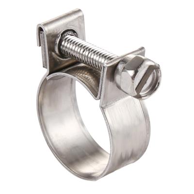 China Mini Hose Clamp 304 Stainless Steel Clip Type Pipe / Hose Clamps for sale