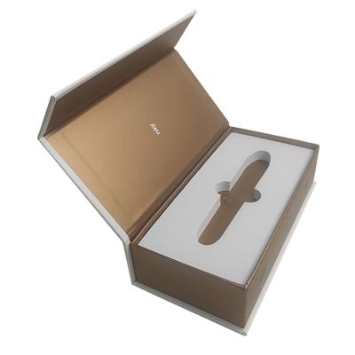 China Recyclable Custom Key Jade Roller Paper Packaging Box Tool Magnet Gift Box With Foam Insert for sale