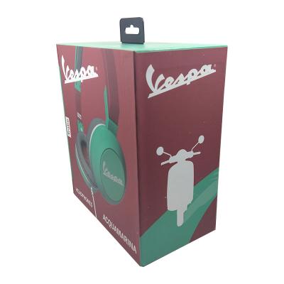 China Recyclable High Quality Electronic Earphone Packaging Magnet Paper Gift Box For Earphone With Hanger for sale