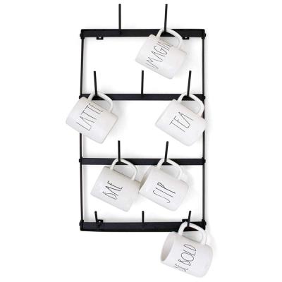 China Viable Wall Mounted Coffee Cup Holder Storage Cup Hooks Display Organizer for Coffee Mugs, Tea Mugs, Mason Jar for sale