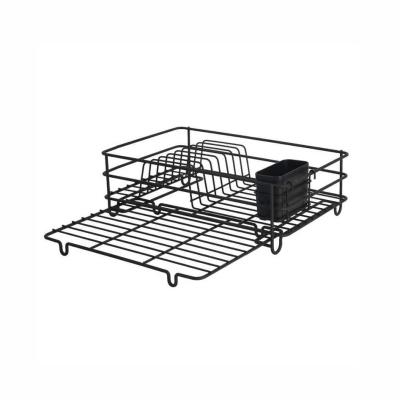 China Metal Wire Frame Sustainable Dish Drainer / Expandable Dish Drying Rack for sale