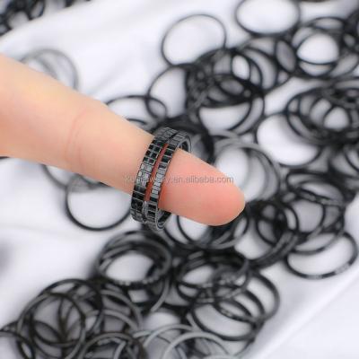 China Trendy Jewelry Black White Round Fashion Keliji Ceramic Rings For Women Or Men for sale