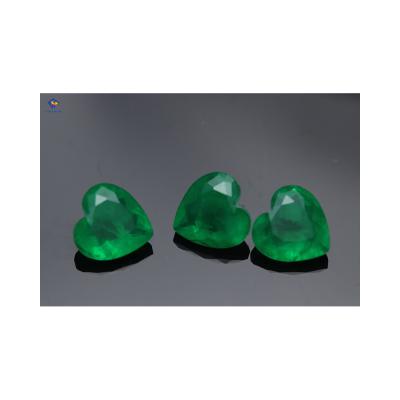 China For Jewelry Making Diy Jewelry Accessories New Green Exquisite Brilliant Cut Processing Natural Glass Gems With Decoration For Jewelry Accessories for sale