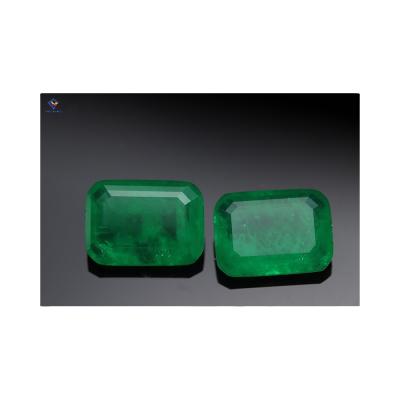 China Elegant Keliji the best synthetic fusion green elegant and luxurious cut natural gemstone for jewelry making for sale