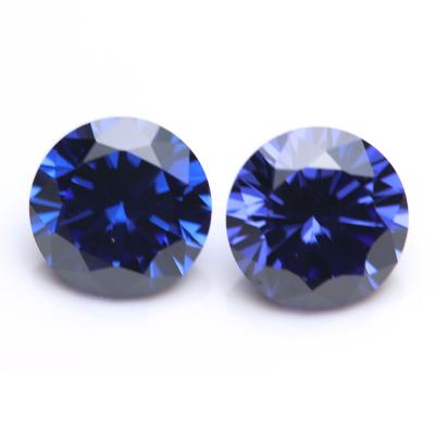 China For Jewelry Making Diy Jewelry Accessories Keliji Factory Direct Sales Multi Sizes Sapphire Blue Round Brilliant Cut Zircon For Jewelry Accessories for sale