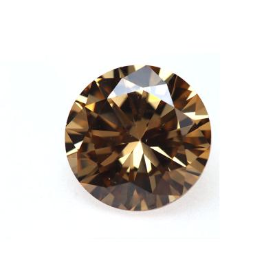 China Hot Sales Fashion Design Champagne Color Round Brilliant Cut Zircon Gems Beautiful Zircon Keliji Gems For Jewelry Making for sale