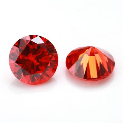 China Elegant Zircon Gems Keliji Factory Direct Sales Garnet Color Round Brilliant Cut Zircon Gems For Jewelry Accessories for sale