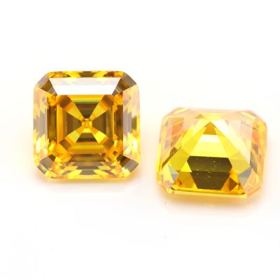 China Elegant Zircon Keliji Square Best Selling Yellow Octagon Cut Zircon For Jewelry Accessories for sale