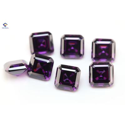 China For Jewelry Making Diy Jewelry Accessories Keliji Factory Price Amethyst Color Square Cushion Cut Zircon Into Loose Stone For Jewelry Making for sale