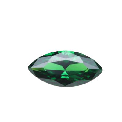 China Jewelry making bracelet earring pendant keliji wholesale good quality green marquis shape excellent zircon cut loose gemstone in stock with decoration for sale