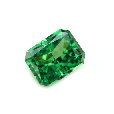 China Professional Decoration Keliji Production Rectangle Octagon Green Color 8x10mm Ice Flower Cutting Zircon for sale