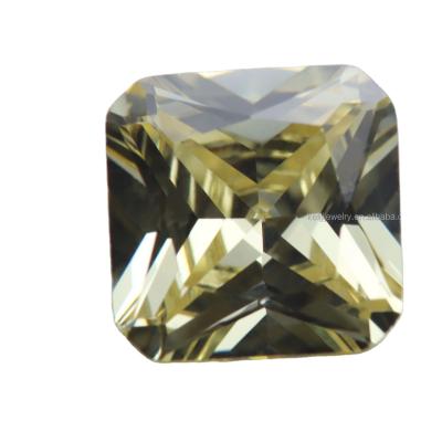 China For Jewelry Making Diy Jewelry Accessories Keliji Square CZ Lemon Color Octagon Shape High Quality Heater Cut Synthetic Zircon In Stock for sale