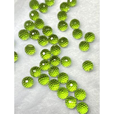 China For Jewelry Making Diy Jewelry Accessories Keliji Professional Production Green Sultanite Glass Diamond Flat Ball Loose Stone Glass for sale