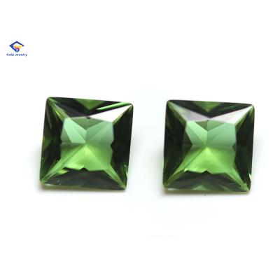 China Wholesale high quality high end keliji 10x10mm color change in square cushion cut synthetic zultanit gemstone for jeweley making for sale