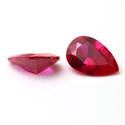 China For Jewelry Making Diy Jewelry Accessories Keliji Hot Sale New Unique Multi Sizes Pear Cut #5 Ruby In Loose Synthetic Stone For Jewelry Accessories for sale