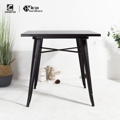 China Other Hot Selling Antique Industrial Metal Dining Room Square Dining Table for sale