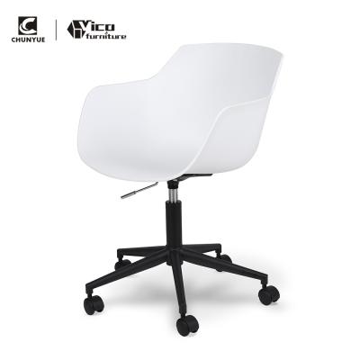 China White Plastic Designer Office Computer Desk Chairs Adjustable (Height) for sale