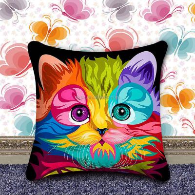 China New Cross Stitch Kit Embroidery of 5D DIY Diamond Paintings Round Drill Cat Pillow Case Replacement Cushion Classic/Postmodern Handmade Mosaic Decor for sale