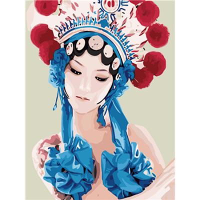 China New Chinese Classical/Postmodern Hot Selling Amazon Peking Opera Facebook Fine Decorative Hanging Painting By Numbers Diy Digital Oil Painting With Sight for sale