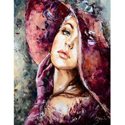 China Dropshipping New Beautiful Classic/Postmodern Women Portrait DIY Painting By Numbers Kits Coloring Painting By Numbers Modern Wall Art Picture for sale