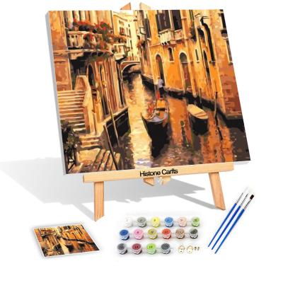 China New Hot Sale 40x50cm Wholesale Water City Venice Italy Oil Painting Classical/Postmodern City View By Numbers Home Decoration Painting By Number For Decor for sale